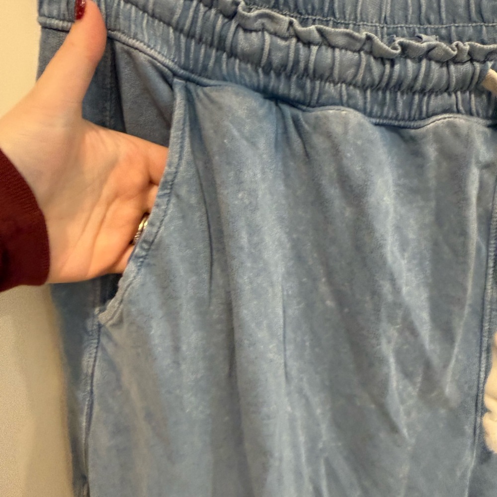 Aerie Blue Wide Leg Sweatpants Womens Plus Size XL Baggy Loungewear Casual Cozy - Picture 3 of 8